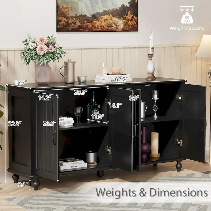 Madia da Cucina Buffet Mobiletto Caffè Credenza Tavolo da Servizio