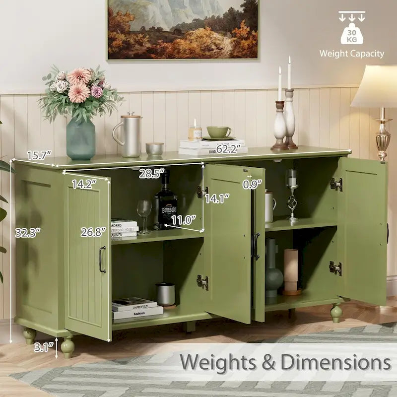 Madia da Cucina Buffet Mobiletto Caffè Credenza Tavolo da Servizio