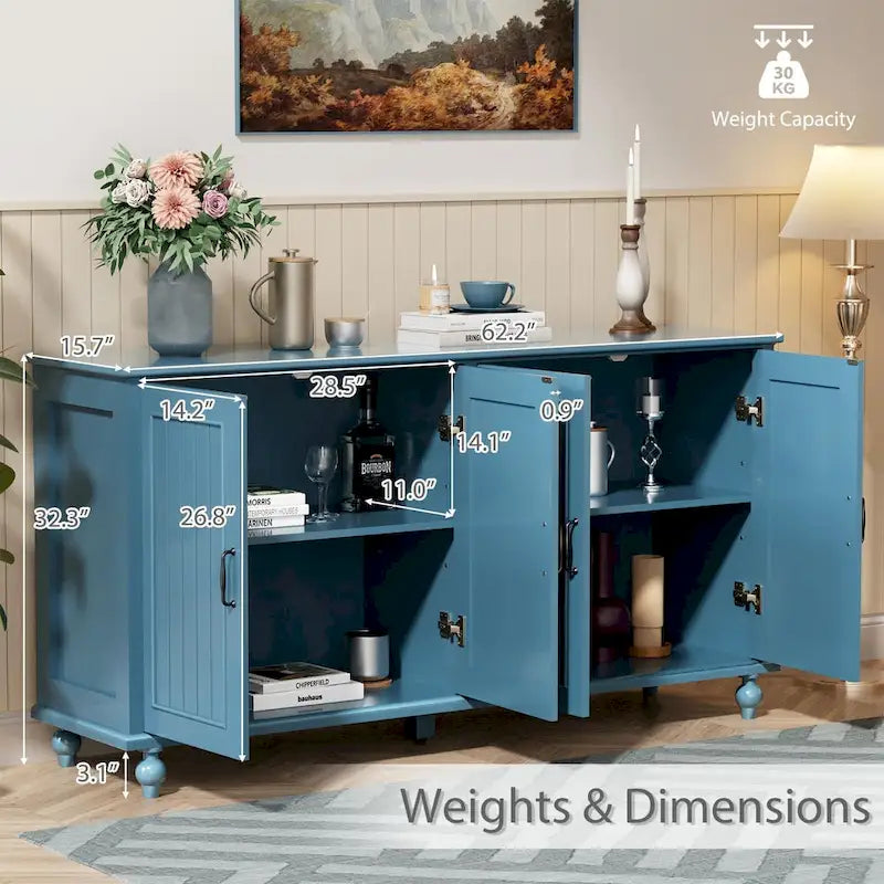 Madia da Cucina Buffet Mobiletto Caffè Credenza Tavolo da Servizio