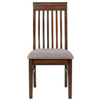 Sedia da pranzo laterale Baywind Mango Oak con schienale a doghe (set da 2)