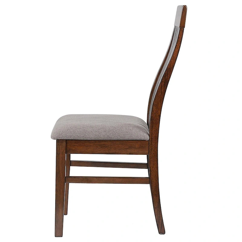 Sedia da pranzo laterale Baywind Mango Oak con schienale a doghe (set da 2)