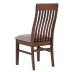 Sedia da pranzo laterale Baywind Mango Oak con schienale a doghe (set da 2)