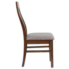 Sedia da pranzo laterale Baywind Mango Oak con schienale a doghe (set da 2)