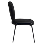 Sedia da pranzo Celestial Boucle con struttura in ferro nero