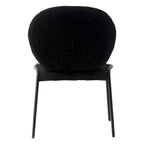 Sedia da pranzo Celestial Boucle con struttura in ferro nero