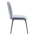 Sedia da pranzo Celestial Boucle con struttura in ferro nero