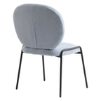 Sedia da pranzo Celestial Boucle con struttura in ferro nero