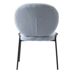 Sedia da pranzo Celestial Boucle con struttura in ferro nero