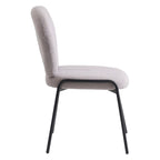 Sedia da pranzo Celestial Boucle con struttura in ferro nero