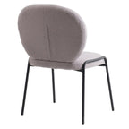 Sedia da pranzo Celestial Boucle con struttura in ferro nero