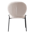 Sedia da pranzo Celestial Boucle con struttura in ferro nero