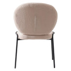 Sedia da pranzo Celestial Boucle con struttura in ferro nero