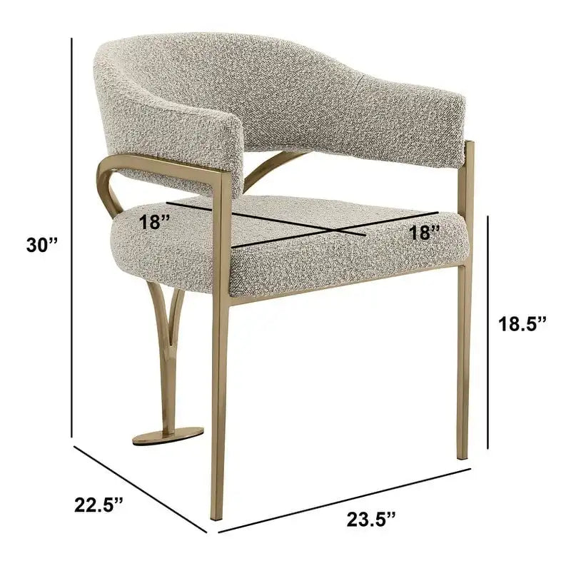 Sedie da pranzo con finitura opaca spazzolata oro cromato (set da 2) della migliore qualità - N/A