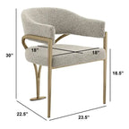Sedie da pranzo con finitura opaca spazzolata oro cromato (set da 2) della migliore qualità - N/A