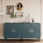 Esclusiva credenza a 4 ante con gambe in pino