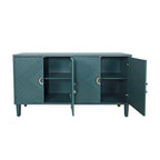 Esclusiva credenza a 4 ante con gambe in pino