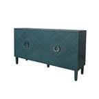 Esclusiva credenza a 4 ante con gambe in pino