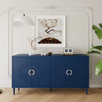 Esclusiva credenza a 4 ante con gambe in pino