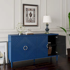 Esclusiva credenza a 4 ante con gambe in pino