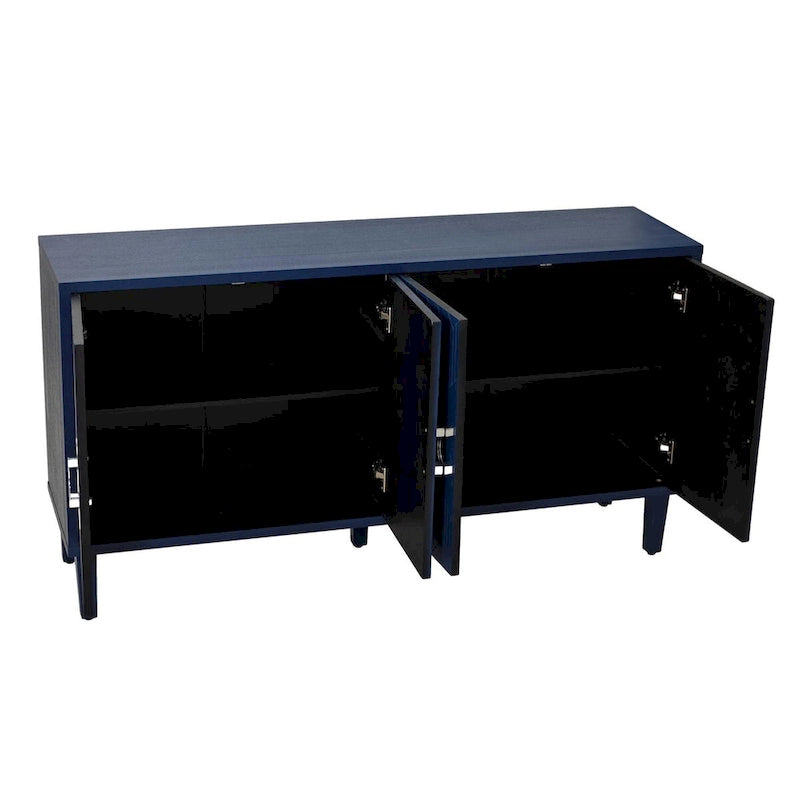 Esclusiva credenza a 4 ante con gambe in pino