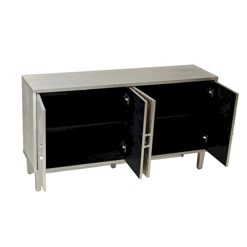 Esclusiva credenza a 4 ante con gambe in pino