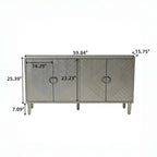 Esclusiva credenza a 4 ante con gambe in pino