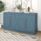 Madia in Legno Massello con 4 Ante, Ampia Credenza Contenitore