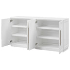Madia in Legno Massello con 4 Ante, Ampia Credenza Contenitore