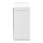 Madia in Legno Massello con 4 Ante, Ampia Credenza Contenitore