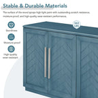 Madia in Legno Massello con 4 Ante, Ampia Credenza Contenitore