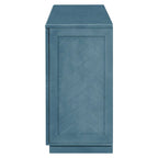 Madia in Legno Massello con 4 Ante, Ampia Credenza Contenitore