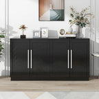 Madia in Legno Massello con 4 Ante, Ampia Credenza Contenitore