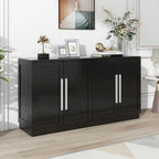 Madia in Legno Massello con 4 Ante, Ampia Credenza Contenitore