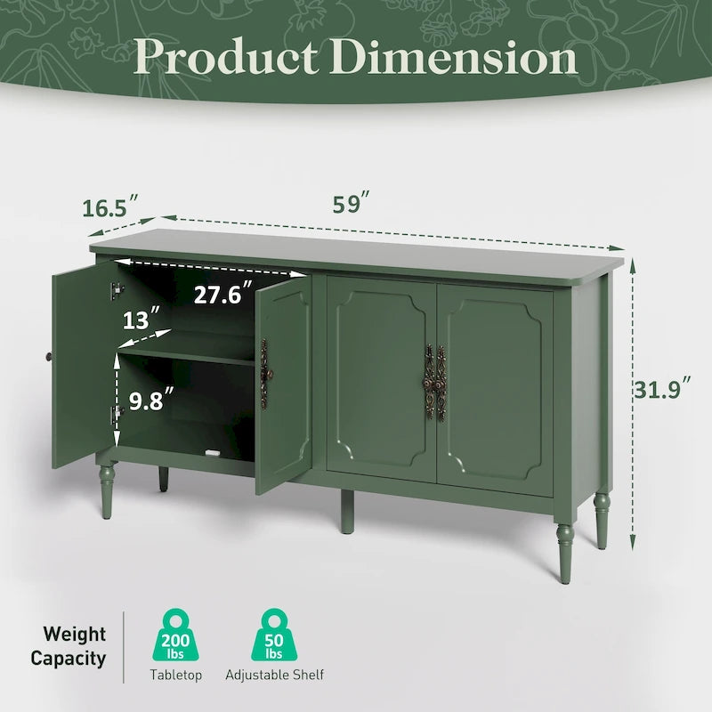 Mobile credenza Accent da 58 con 4 ante