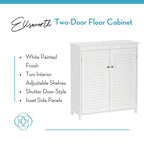 RiverRidge Ellsworth Mobile bagno e lavanderia con ante e ripiani regolabili - Bianco