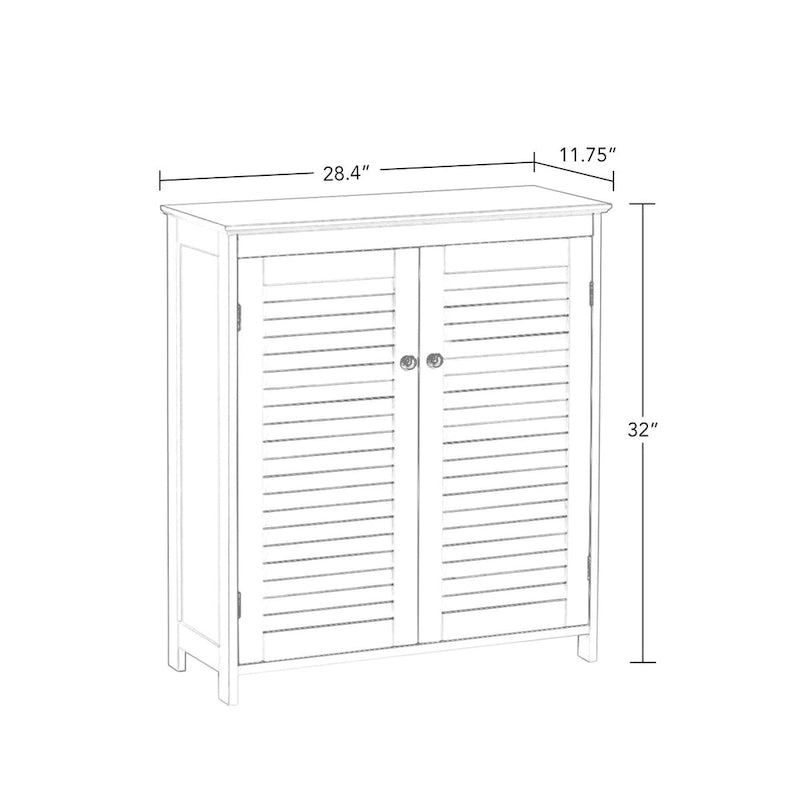 RiverRidge Ellsworth Mobile bagno e lavanderia con ante e ripiani regolabili - Bianco
