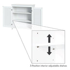 RiverRidge Ellsworth Mobile bagno e lavanderia con ante e ripiani regolabili - Bianco