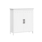 Armoire de rangement à deux portes RiverRidge Monroe pour salle de bain et buanderie avec étagères réglables – Blanche