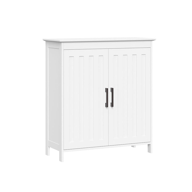 Armoire de rangement à deux portes RiverRidge Monroe pour salle de bain et buanderie avec étagères réglables – Blanche