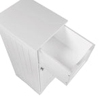 Armoire de rangement étroite à porte unique RiverRidge Ashland pour salle de bain et buanderie avec tiroir et étagères réglables - Blanc