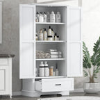 Mobiletto bagno alto con 2 ante, 1 cassetto e ripiano regolabile