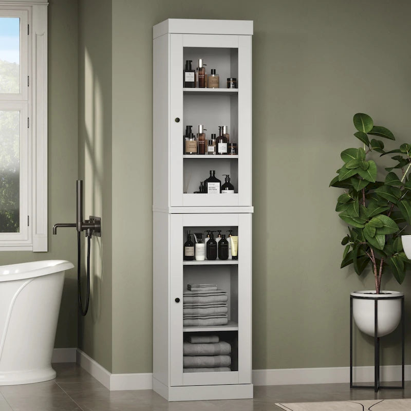 Mobiletto da bagno 16,5" in legno massello al 100% con ante opzionali di Palace Imports