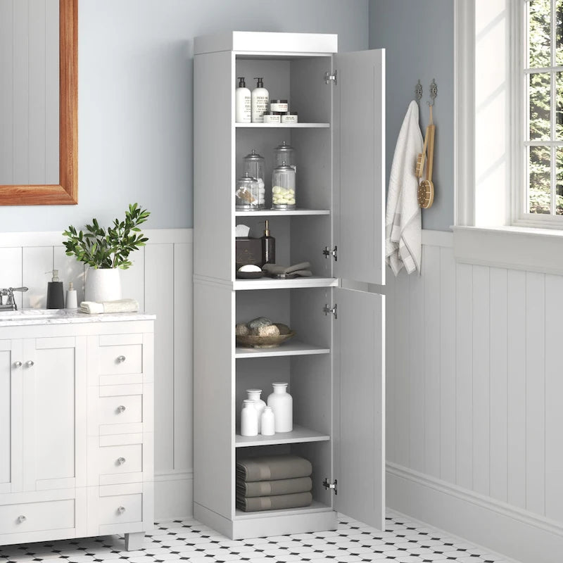 Mobiletto da bagno 16,5" in legno massello al 100% con ante opzionali di Palace Imports
