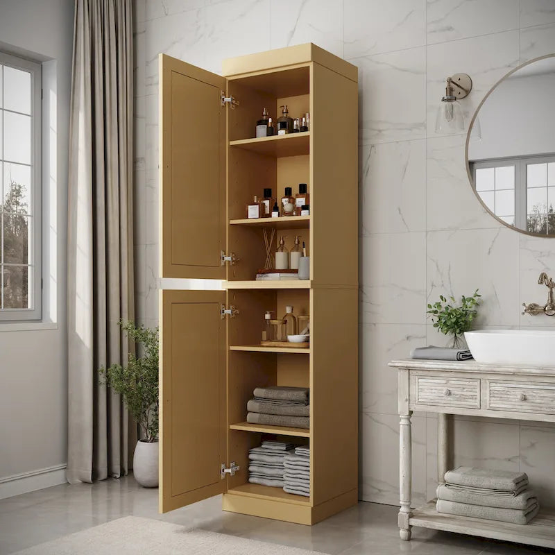Mobiletto da bagno 16,5" in legno massello al 100% con ante opzionali di Palace Imports