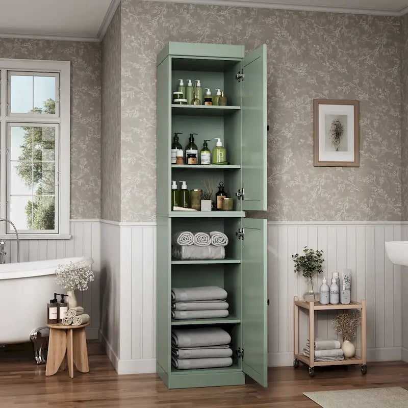 Mobiletto da bagno 16,5" in legno massello al 100% con ante opzionali di Palace Imports