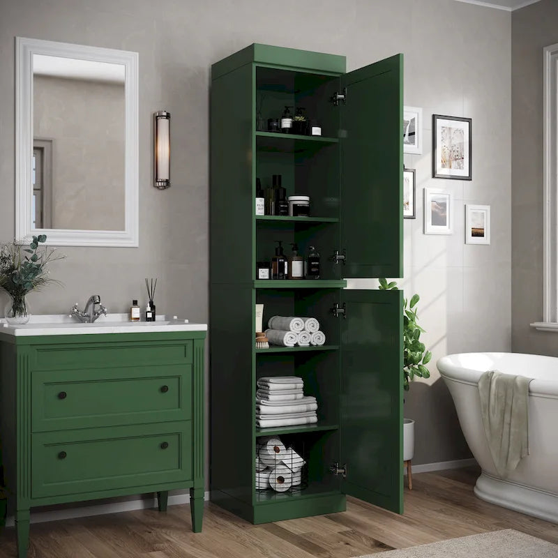 Mobiletto da bagno 16,5" in legno massello al 100% con ante opzionali di Palace Imports