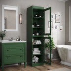 Mobiletto da bagno 16,5" in legno massello al 100% con ante opzionali di Palace Imports