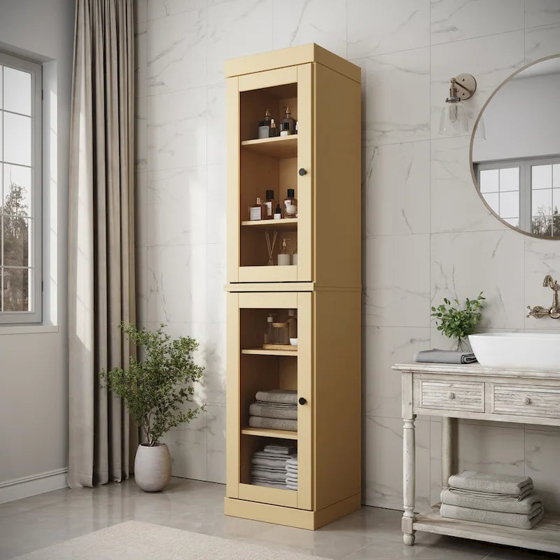 Mobiletto da bagno 16,5" in legno massello al 100% con ante opzionali di Palace Imports
