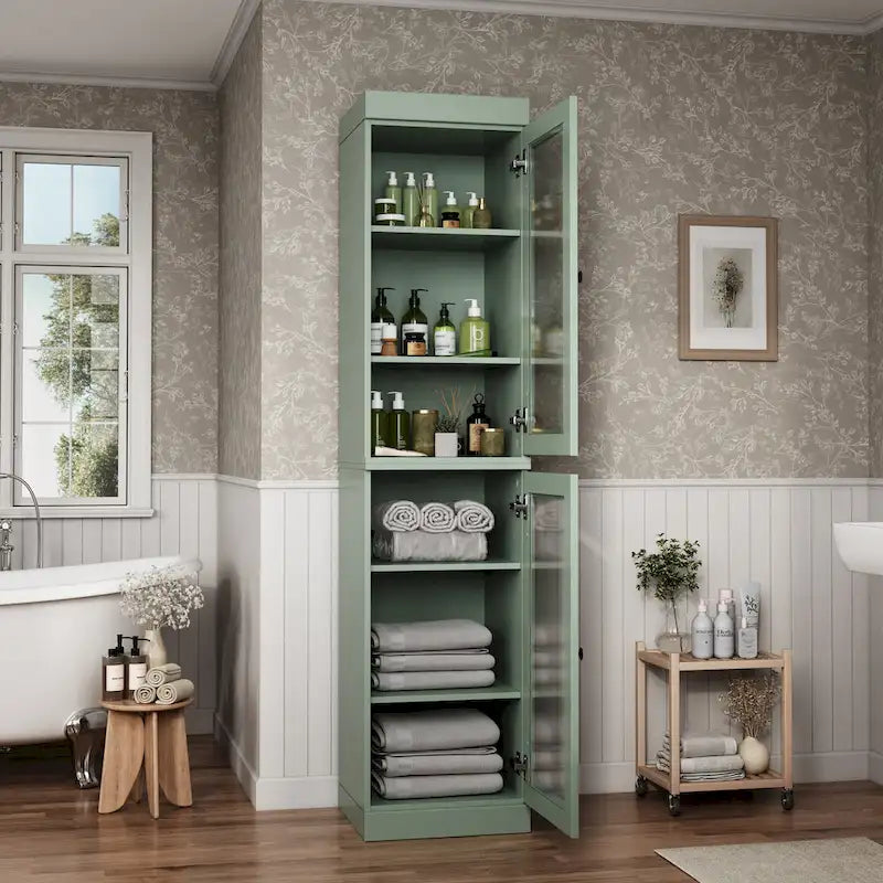 Mobiletto da bagno 16,5" in legno massello al 100% con ante opzionali di Palace Imports