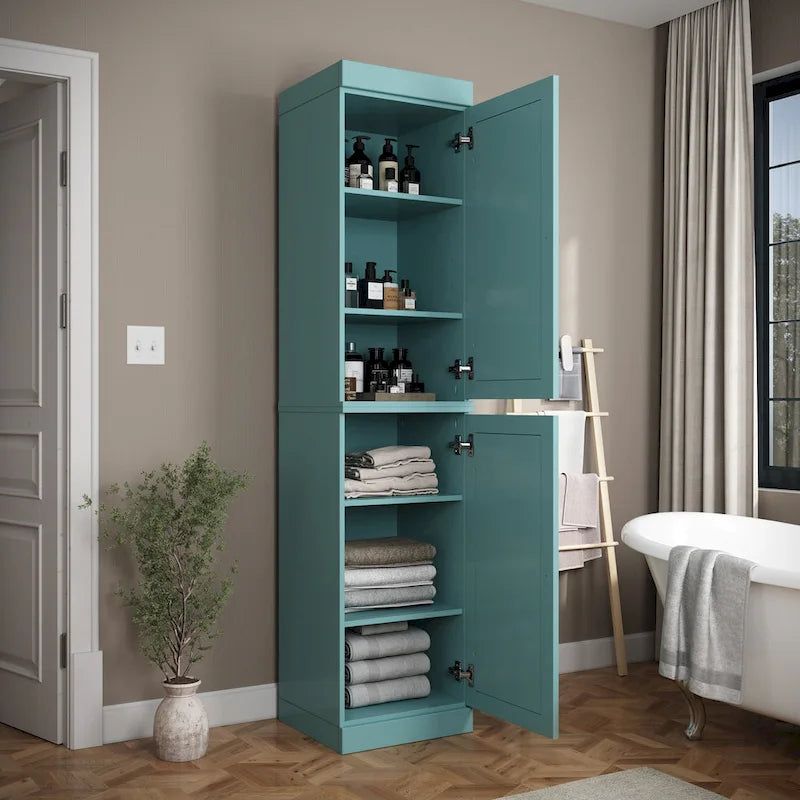 Mobiletto da bagno 16,5" in legno massello al 100% con ante opzionali di Palace Imports